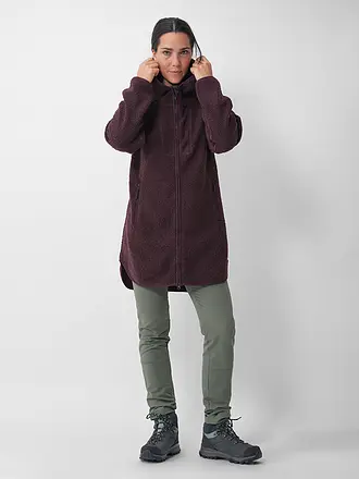 MERU | Damen Wintermantel Sigtuna Teddyfleece Hoodie | kupfer
